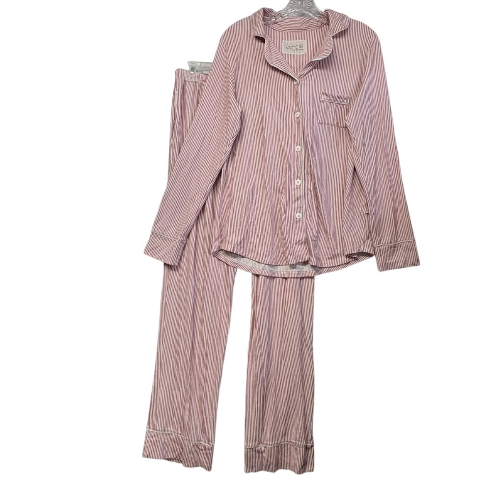 Cozy Pink Stripe Women's Pajama Set